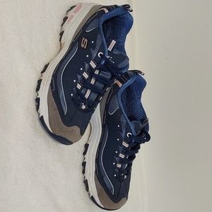 Women's Skechers D'Lites Navy Blue